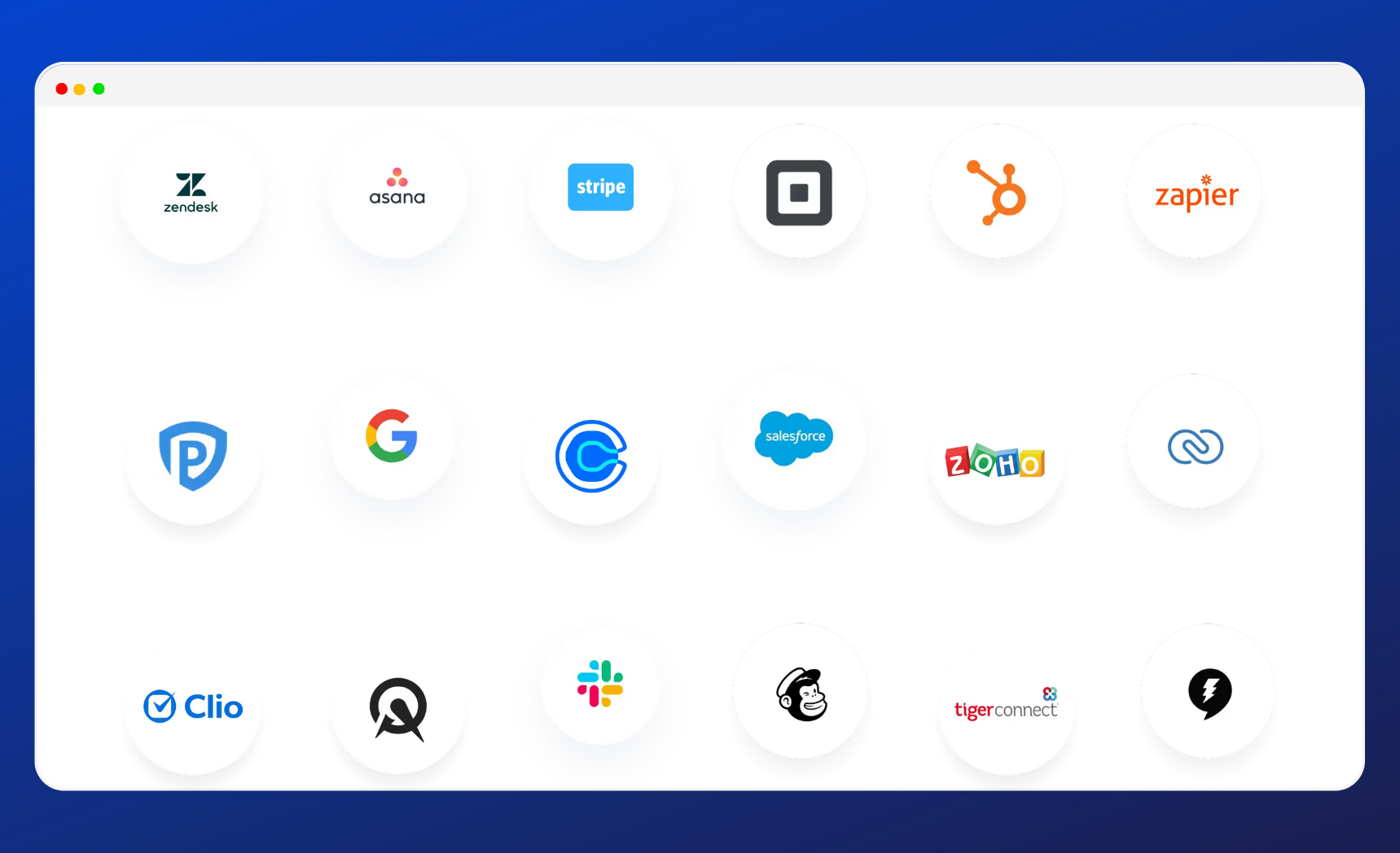 picture of deskton with other crm applications